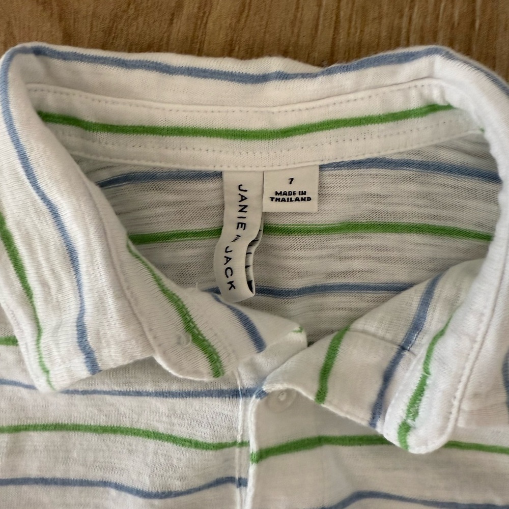 Janie and Jack The Striped Pique Polo - Picture 3 of 4